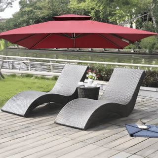 SUMMER SETเตียงริมสระ  Mak ขนาด 65x180x74 ซม. สีดำ