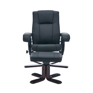 PULITO เก้าอี้พักผ่อนพร้อมที่วางขา รุ่น DIEGO ขนาด 73x110x98 ซม.  สีดำ