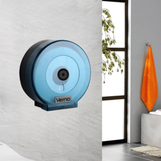 Verno กล่องกระดาษทิชชู่ ม้วนใหญ่  รุ่น 609A ขนาด 26.8x27x12 ซม. สีฟ้า