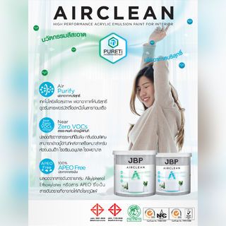 JBP สีน้ำทาภายใน Airclean SG BASE A 2.5 กล