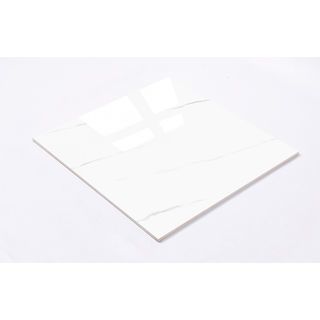 Marbella กระเบื้องพอร์ซเลนปูพื้น 60x60 ซม. รุ่น คาราร่า ไวท์ ตินี่ 21W ผิวเงา random  (4P) 
