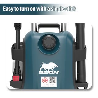 BISON เครื่องฉีดน้ำแรงดันสูง 160 บาร์ 2200W รุ่น YLQ5780H-160A พร้อมสายแบบใยเหล็กพิเศษ