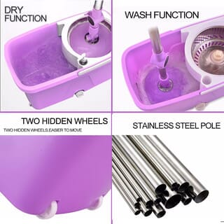 ICLEAN ชุดม็อบปั่น FOCUS HDR-M027B ขนาด 26x46x120 ซม. (8L) สีม่วง