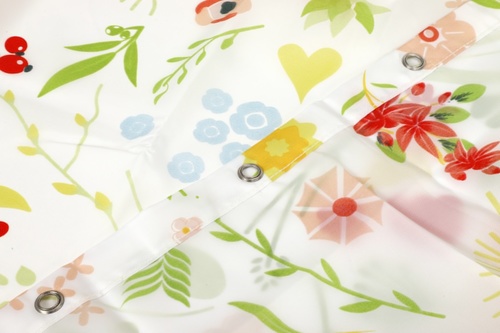 Primo ม่านห้องน้ำโพลีเอสเตอร์ ลายดอกไม้ รุ่น ฟลาว์เวอร์ 3XMYL-012 ขนาด 180x180 ซม. คละสี