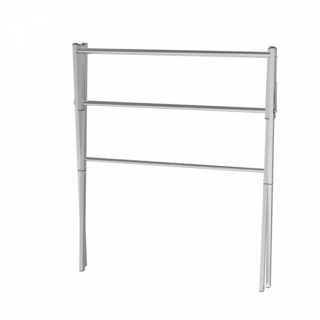 SAKU ราวพาดผ้าอลูมิเนียม พับได้ 6 เส้น  รุ่น DY1239 ขนาด 42.7x78.30x82.25 ซม. สีเงิน