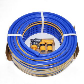 Tree’O สายยาง พีวีซี เสริมใยแก้ว  พร้อมหัวฉีด รุ่นPFHF14.4-15 ขนาด 5/8x15M.