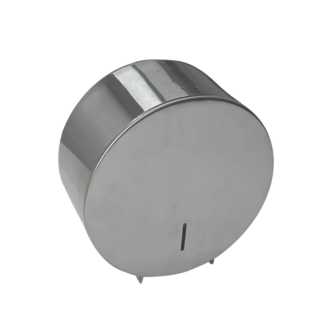 Verno กล่องใส่กระดาษชำระสแตนเลส 304 ทรงกลม รุ่น Ruby-S ขนาด 25x25x11.6 ซม. สีเงิน