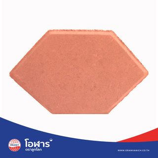 โอฬาร บล็อกปูถนน รุ่น ศิลาศร 6x12x20ซม. สีอิฐ