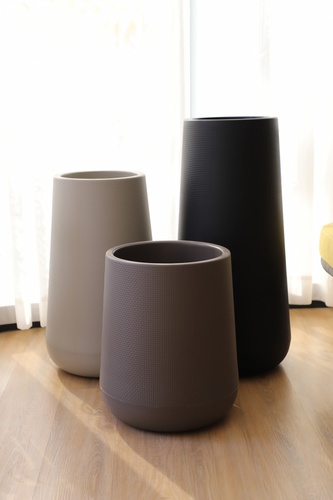 Tree’O กระถางต้นไม้พลาสติก รุ่น 6KD9976N-BEขนาด XL สีเทา