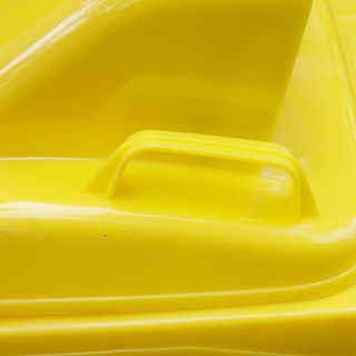 KLEANZY ถังขยะเทศบาลฝาสวิงทรงเหลี่ยม 120 ลิตร ขนาด 57x46x93-106 ซม. รุ่น TG51804H-YL สีเหลือง (ขยะรีไซเคิล)