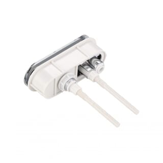 Verno ชุดปุ่มกดชำระทรงแคปซูล 2 ระบบ รุ่น PQS-C2424C  ขนาด 100x30 มม. 