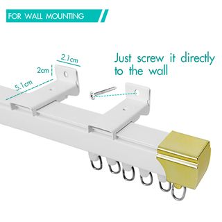 DAVINCI ขายึดแบบผนังเดี่ยว (อุปกรณ์เสริมรางผ้าม่านสำเร็จรูป) รุ่น Liona ขนาด 5.1x2.1x2 ซม. สีขาว 
