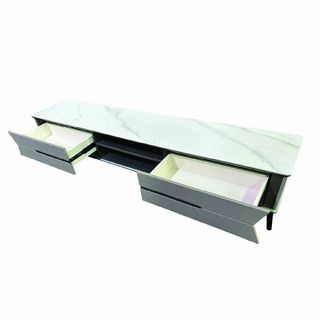 DELICATO ตู้วางทีวี รุ่น TARO ขนาด 200x40x42 ซม. สีเทาอ่อน 