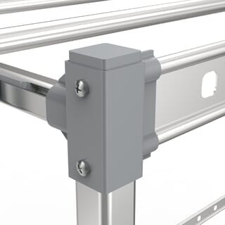 SAKU ราวตากผ้าอลูมิเนียมมีล้อเลื่อน รุ่น JS1238A ขนาด 60x150x160 ซม. สีเงิน