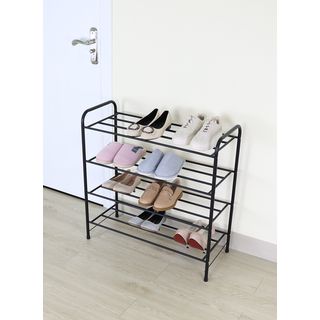 GOME ชั้นวางรองเท้าเหล็ก 4 ชั้น รุ่น 137201 30X72X73ซม.สีดำ