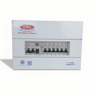 CEO เครื่องตัดไฟฟ้าอัตโนมัติ 6 ช่อง 50A กันดูด