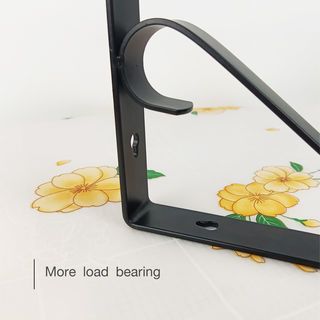 DELICATO ฉากรับชั้นเหล็ก รุ่นTJ-2005 ขนาด25x17x3ซม.  สีดำ