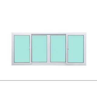 WELLINGTAN หน้าต่างไวนิล บานเลื่อน FSSF N-SWG2411 240x110ซม. สีขาว พร้อมมุ้ง