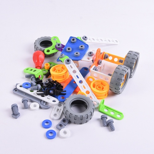 TOYS ของเล่นบล็อคประกอบรถก่อสร้าง (92ชิ้น)#J-7701 ขนาด (30x8x23 ซม.)