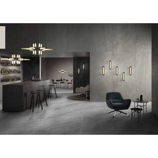 La Arezza 60X120 ซม.กระเบื้องพอร์ซเลน รุ่น Zenstona dark gray (DGD12600LA02) Matt - Hone Random (2pcs /box 1.44 sqm)