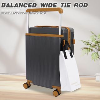 WETZLARS กระเป๋าเดินทางแบบด้านจับยาว ขนาด 24 นิ้ว  รุ่น Jasper-02 ขนาด 23x37x55 ซม. สีเทาเข้ม