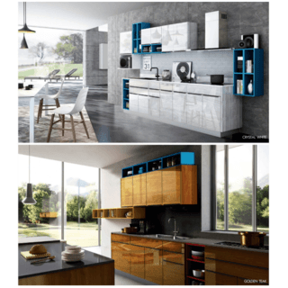 KITZCHO ชุดครัวสำเร็จรูป KEM-GLR-C-FT-0B164-CW สีขาว