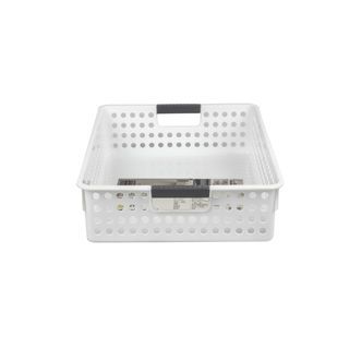 GOME ตะกร้าอเนกประสงค์ทรงเหลี่ยม รุ่น Circle TG54414W ขนาด 21x30x8.5 ซม.(4.5L) สีขาว