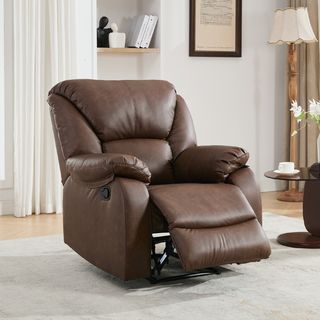 PULITO เก้าอี้พักผ่อนหนังสังเคราะห์ 1 ที่นั่ง รุ่น DENZEL ขนาด 87x97-167x101-78 ซม. สีน้ำตาล