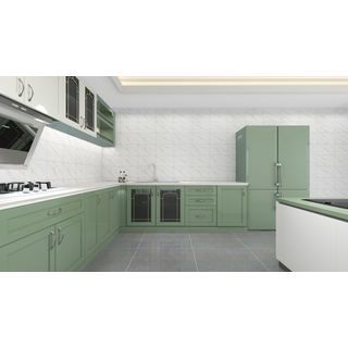 Marbella กระเบื้องเซรามิคปูผนัง 10x16 นิ้ว อันน่า ไวท์ LDR07 Satin (15P)