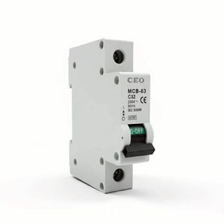 CEO ลูกเซอร์กิต 32A รุ่น MCB-1P32A สีขาว