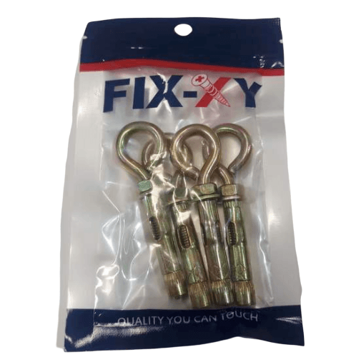 พุคเหล็กห่วงกลม M6 รุ่น EH-009 (4ชิ้น/แพ็ค) FIX-XY