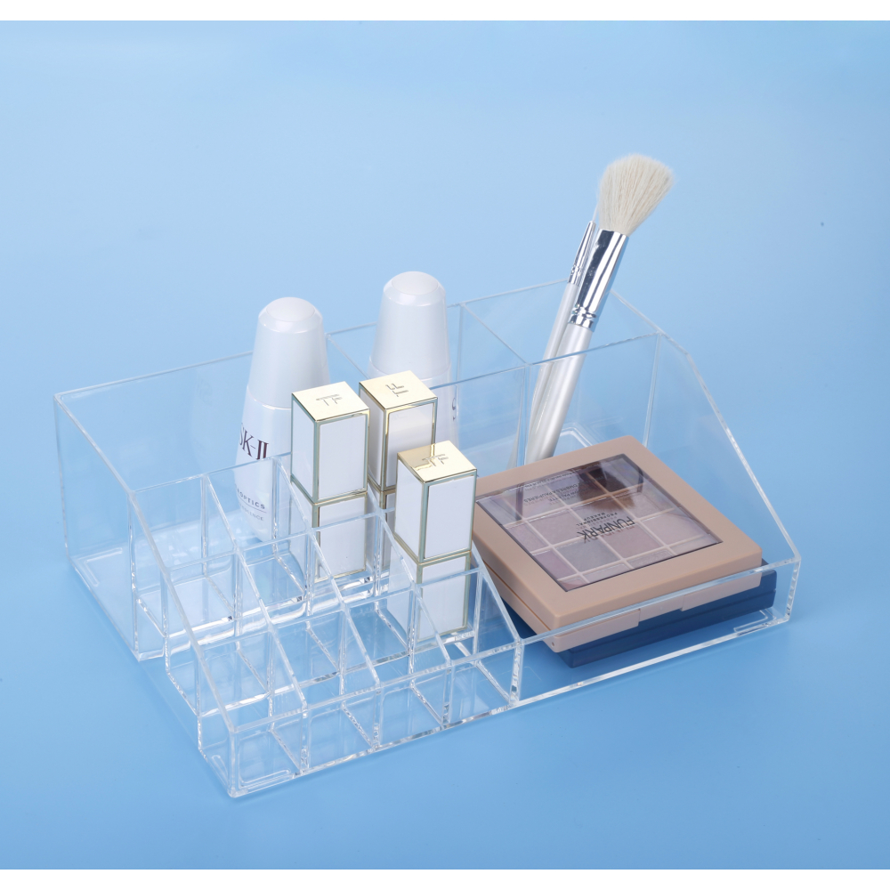 GOME ถาดเก็บเครื่องสำอาง รุ่น HX14198 ขนาด 17x25.5x8 ซม. สีใส