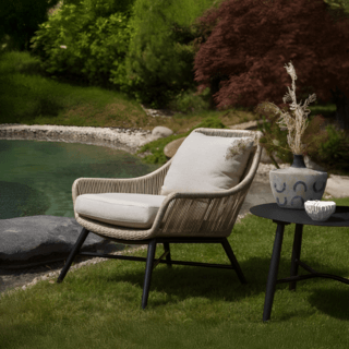 SUMMER SETเก้าอี้ outdoor อลูมิเนียม TACHAI ขนาด 88x83x85 ซม. สีเบจ