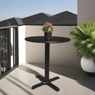 SUMMER SET โต๊ะ outdoor อลูมิเนียม Munnork ขนาด 60x60x75 ซม. สีดำ