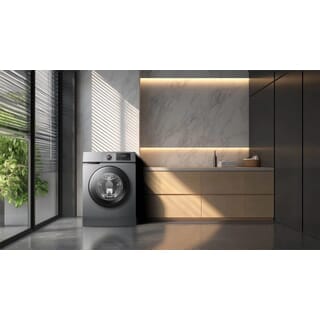 TCL  เครื่องซักอบผ้า ฝาหน้า ขนาด 12.8 KG รุ่น WT12EPWDG สี Silver