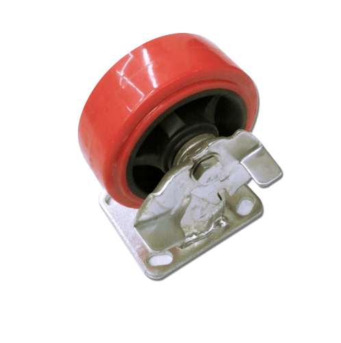 KAMPER ลูกล้อโพลียูรีเทน (PU) แป้นตาย- มีเบรค รุ่น 1053-203B