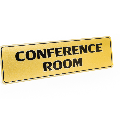ป้ายอลูฯ SGB9101-76(CONFERENCE สีทอง ขนาด 7.5x25 ซม.)