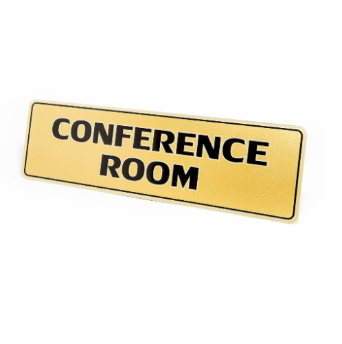 ป้ายอลูฯ SGB9101-76(CONFERENCE สีทอง ขนาด 7.5x25 ซม.)