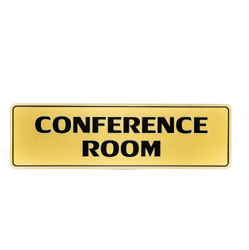 ป้ายอลูฯ SGB9101-76(CONFERENCE สีทอง ขนาด 7.5x25 ซม.)
