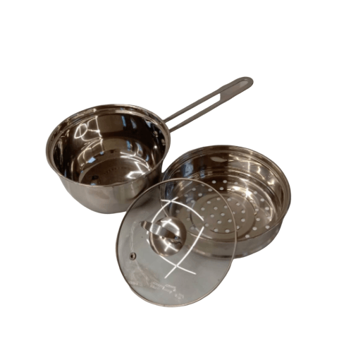 SANE หม้อด้ามสเตนเลสพร้อมซึ้งนึ่ง 16 ซม. PQS-D16