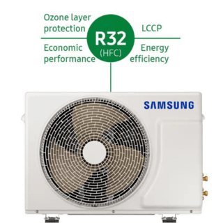 SAMSUNG เครื่องปรับอากาศ S-Inverter Eco Plus 18000BTU AR18DYHZBWKNST สีขาว