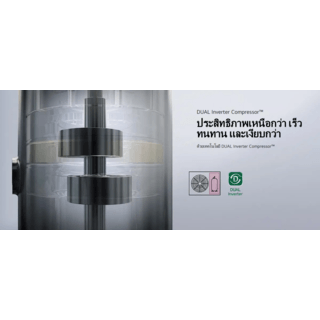 LG เครื่องปรับอากาศ  DUAL Cool Super 3 Stars ขนาด 9,200 BTU รุ่น IHQ10RN.JU1