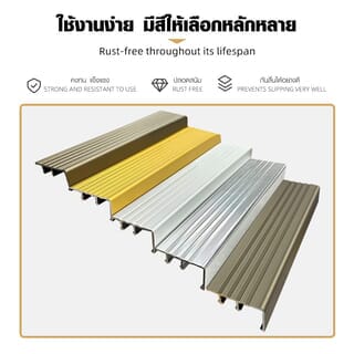 MAC จมูกบันได อลูมิเนียม หน้ากว้าง 50 มม. ยาว 2 เมตร รุ่น TP-50-GS สีเงินเงา