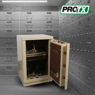 PROTX ตู้เซฟดิจิตอลสแกนลายนิ้วมือ รุ่น LUCK-01 ขนาด 38x42x60 ซม. สีทอง น้ำหนัก 43 KG