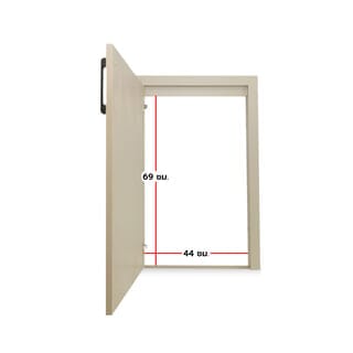 CLOSE  บานถังแก๊ส uPVC  LIMA ขนาด 50x75 ซม. Vacuum สีเบจ 