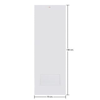 BATHIC ประตูพีวีซี BPC2 70x180 ซม. สีขาว (ไม่เจาะรูลูกบิด)