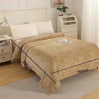 Truffle ผ้าห่ม รุ่น Yuna-02 ขนาด 150x200 ซม. สีกากี
