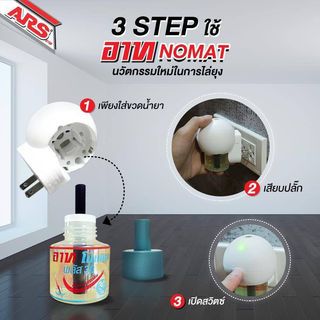 ARS อาร์ท เครื่องไล่ยุงไฟฟ้าชนิดน้ำแบบเติม รุ่น NOMATH PLUS 90 day ODORLESS (1x12)