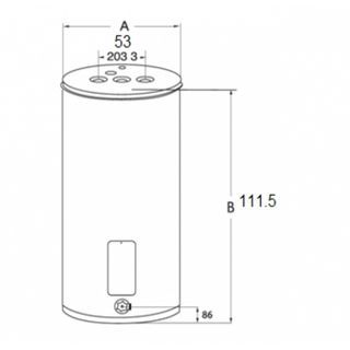 A.O.SMITH เครื่องทำน้ำร้อน ขนาด 150 ลิตร รูปทรงแนวตั้ง รุ่น EES-40 สีขาว
