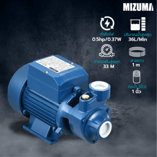 MIZUMA ปั้มหอยโข่ง 0.5Hp 370W รุ่น QB60